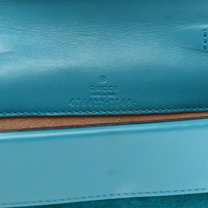 Gucci Velvet Super Mini Dionysus Shoulder Bag Pavone Cyan 6 of 11
