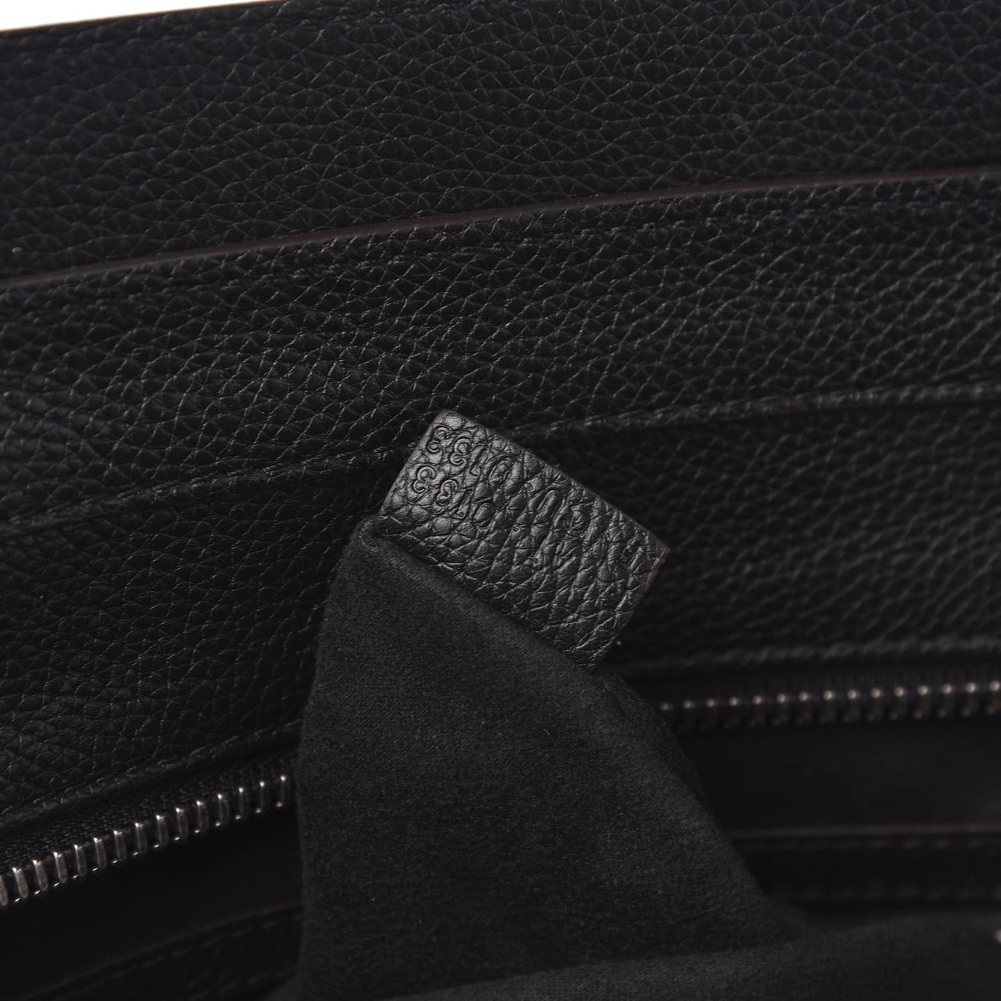 Drummed Calfskin Mini Luggage Black