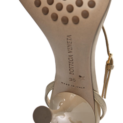 Bottega Veneta Lambskin Dot 90mm Sandals 36 Cane Sugar 6 of 8