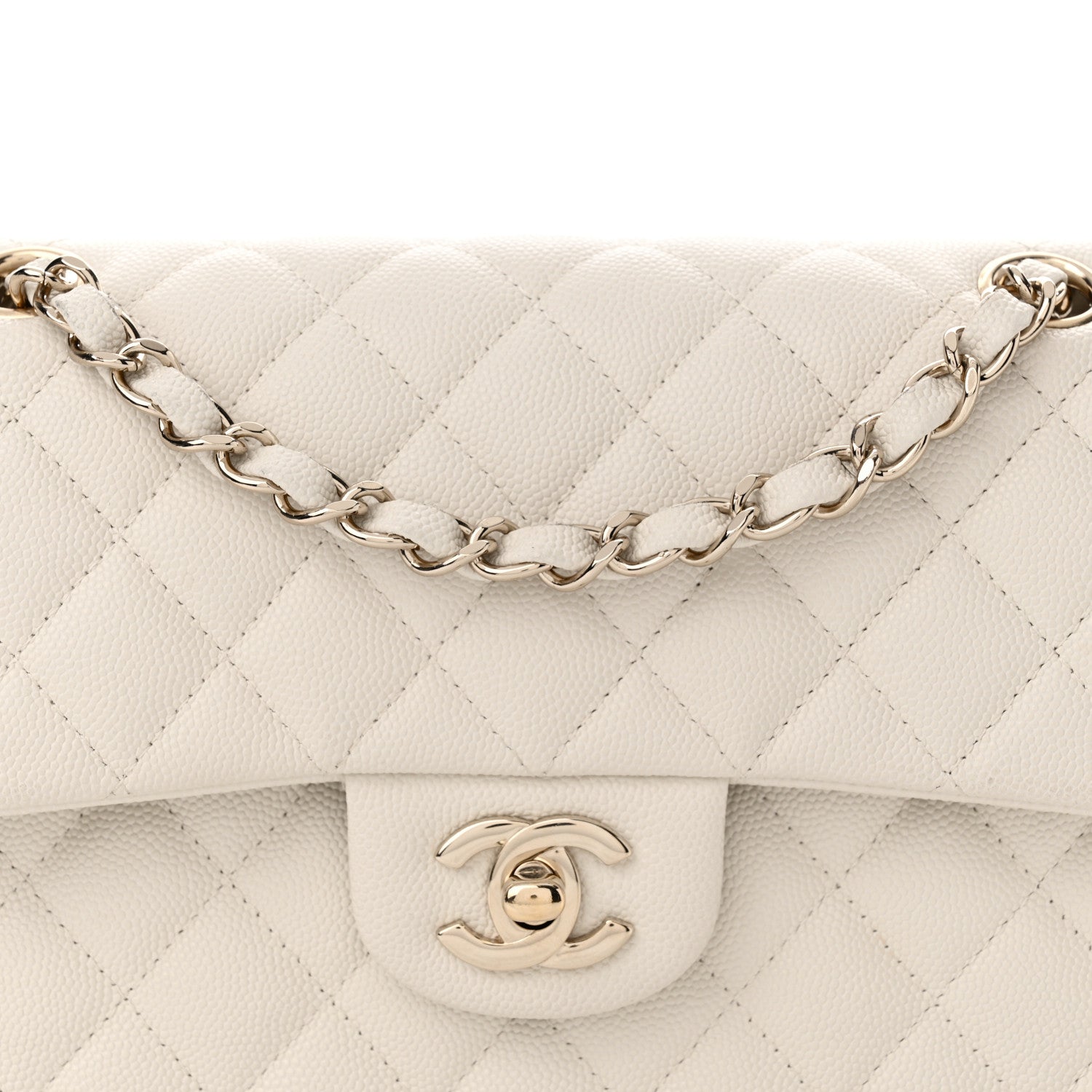 Chanel Caviar Quilted Small Double Flap White 8 of 13