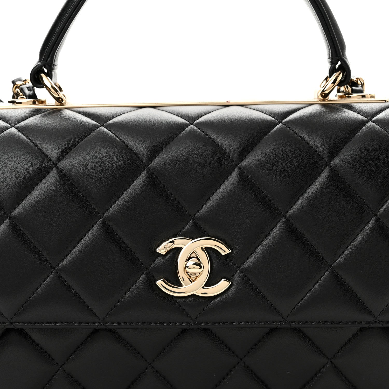 Chanel Lambskin Quilted Medium Trendy CC Flap Dual Handle Bag Black 8 of 11
