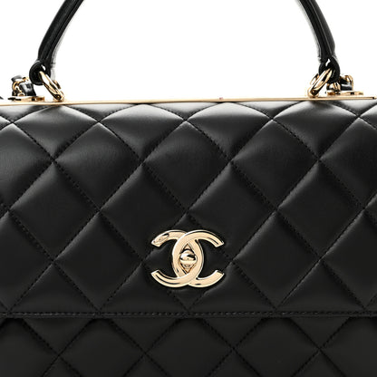 Chanel Lambskin Quilted Medium Trendy CC Flap Dual Handle Bag Black 8 of 11