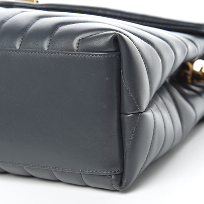 Saint Laurent Calfskin Y Quilted Monogram Medium Loulou Chain Satchel Asphalt 7 of 11