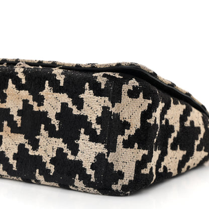 Christian Dior Technical Canvas Macro Houndstooth Medium Caro Bag Black White 9 of 18