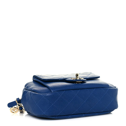 Chanel Caviar Quilted CC Day Camera Case Blue 3 of 12