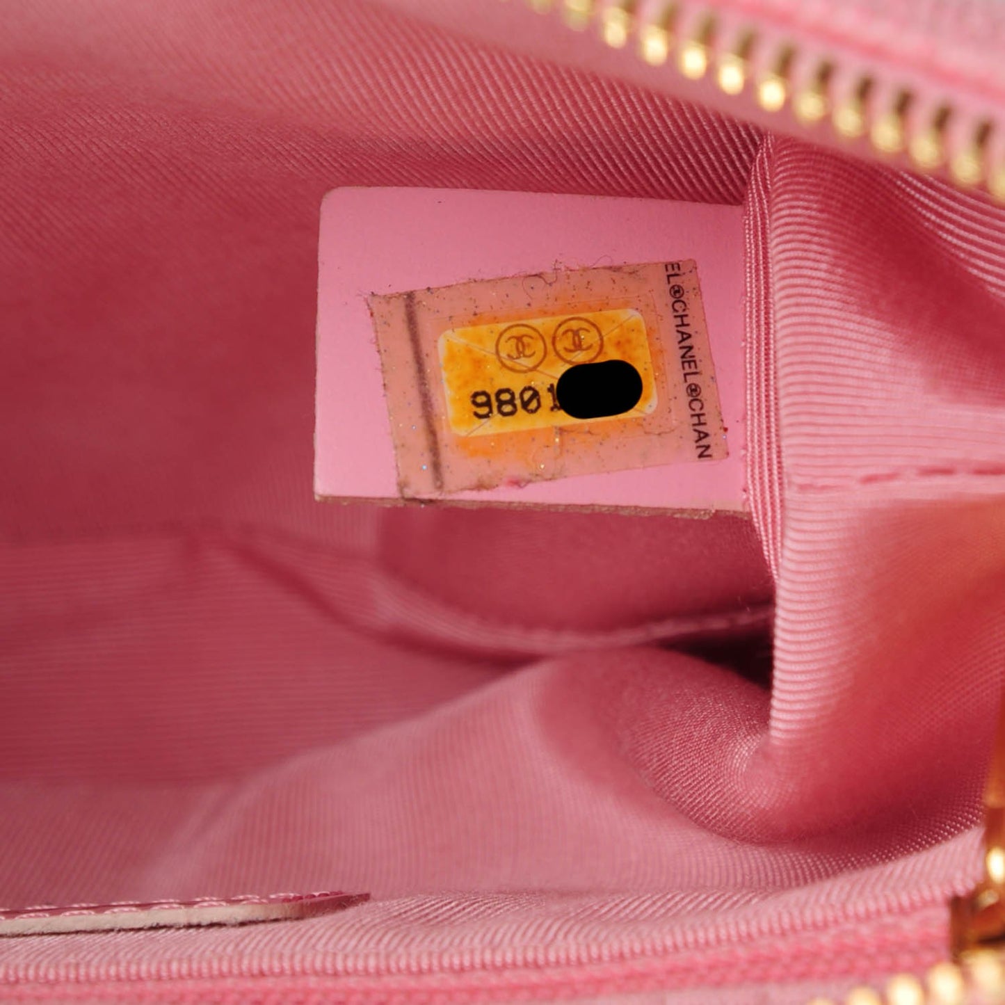 Caviar Quilted Pochette Pink