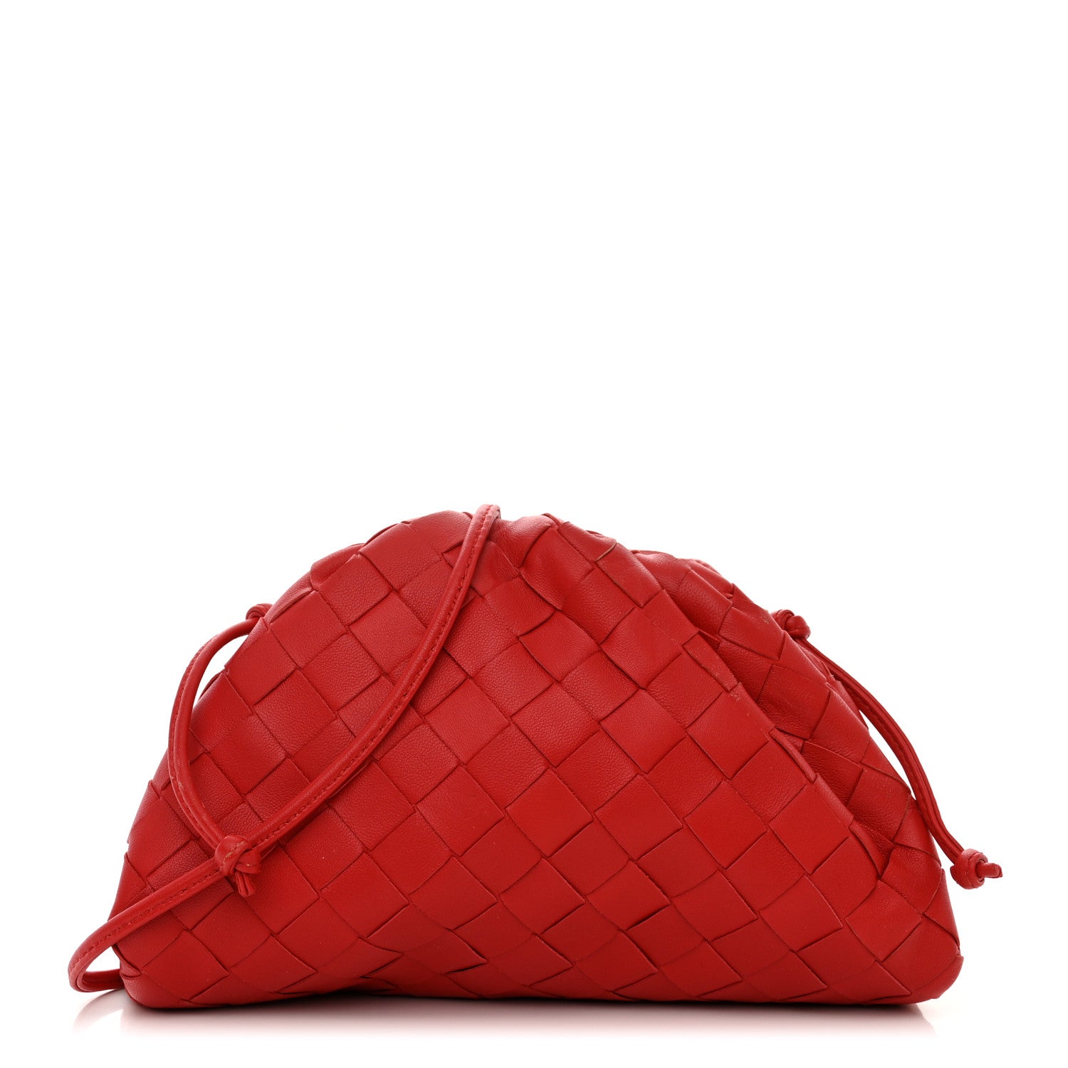 Bottega Veneta Nappa Intrecciato The Mini Pouch Bright Red 1 of 10