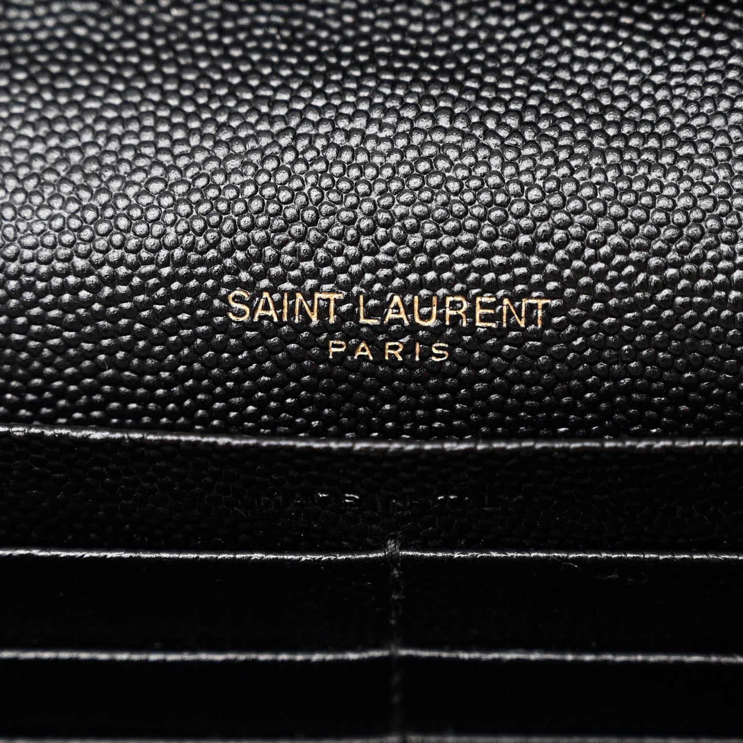 Grain De Poudre Matelasse Chevron Monogram Chain Wallet Black