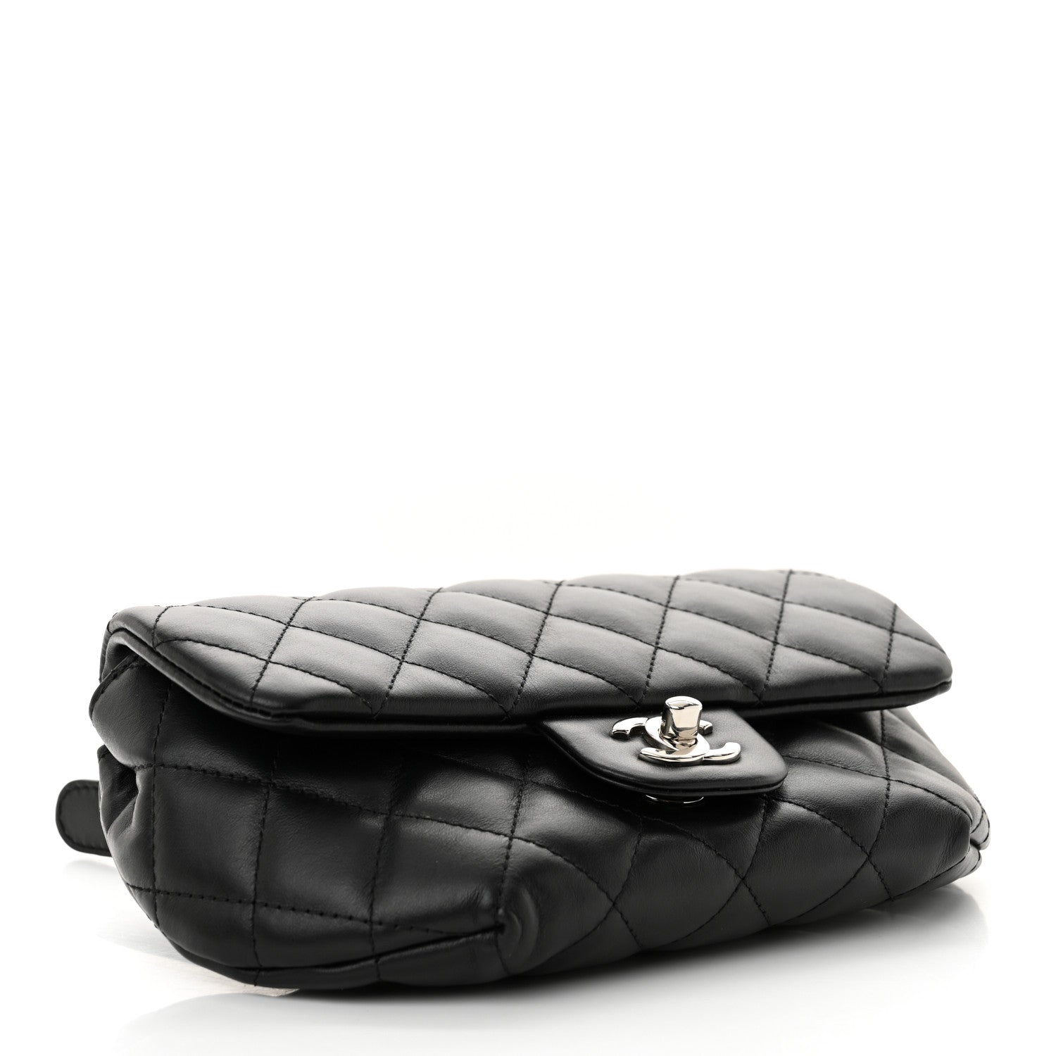 Chanel Calfskin Quilted CC Uniform Flap Belt Bag Black 4 of 11