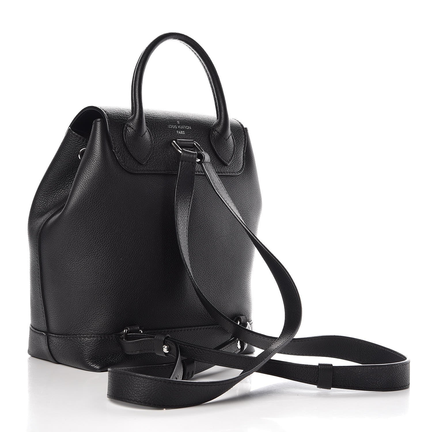 Louis Vuitton Calfskin Lockme Backpack Black 3 of 16