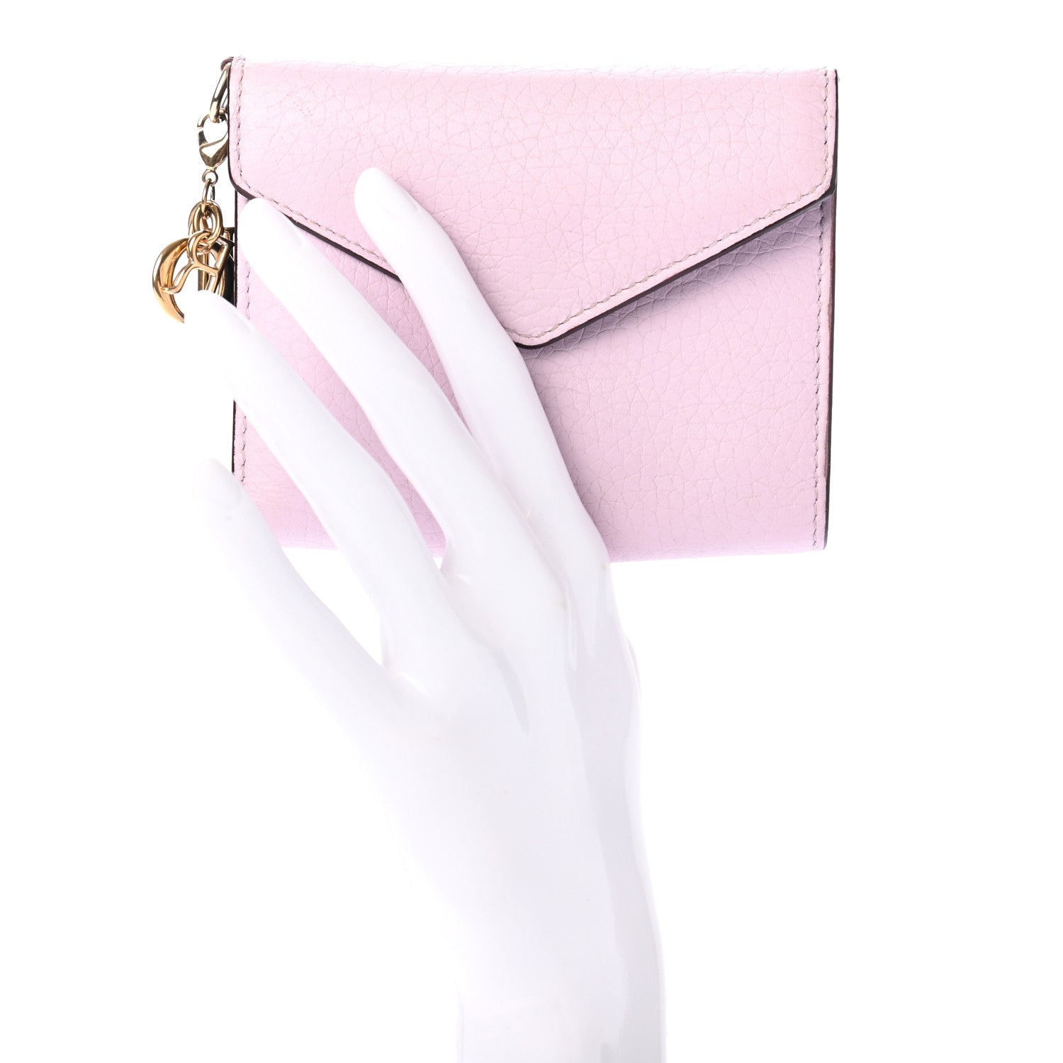 Christian Dior Bullcalf Diorissimo Medium Envelope Wallet Rose Poudre 2 of 6