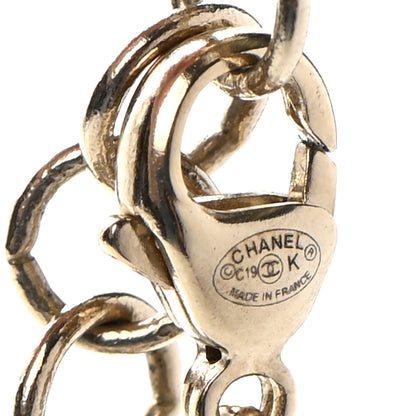 Chanel Metal Glass Swirling Pearls Necklace Gold 5 of 6