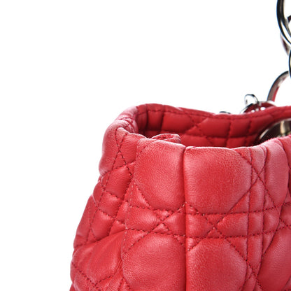 Christian Dior Lambskin Cannage Large Dior Soft Shopping Tote Coral 13 of 16