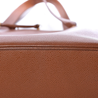 Chanel Caviar Large CC Shoulder Bag Brown 16 of 22