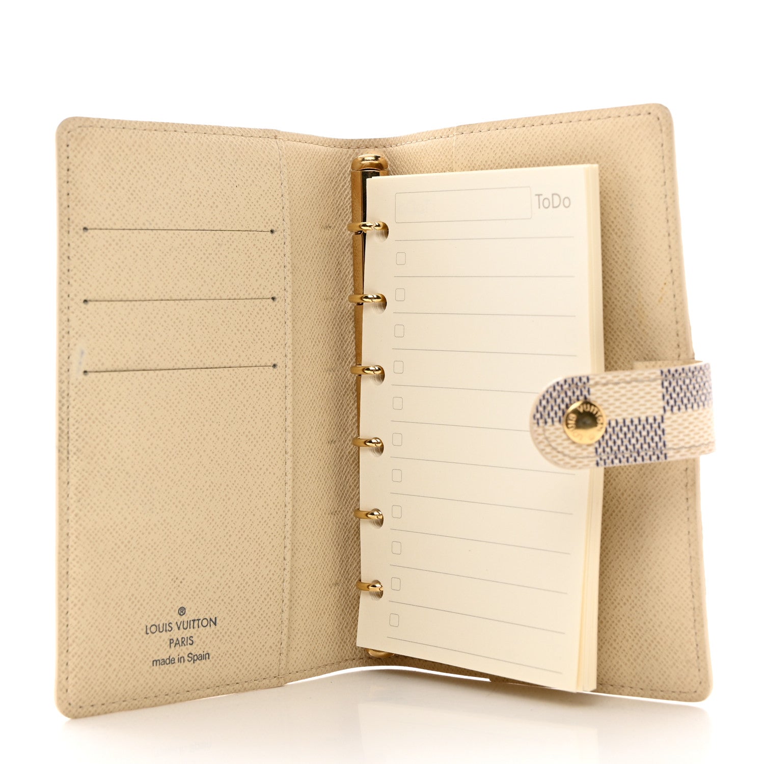 Louis Vuitton Damier Azur Small Ring Agenda Cover 5 of 8