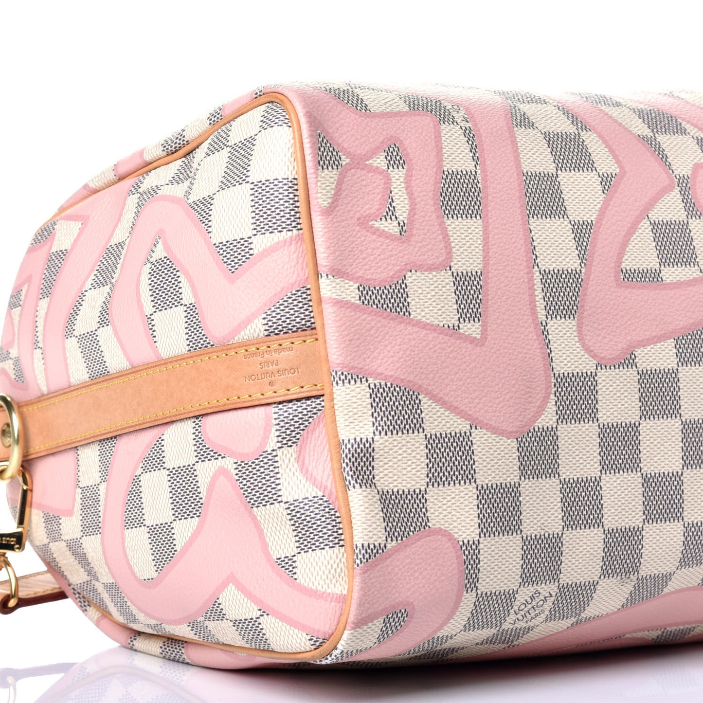 Damier Azur Tahitienne Speedy Bandouliere 30 Rose Ballerine