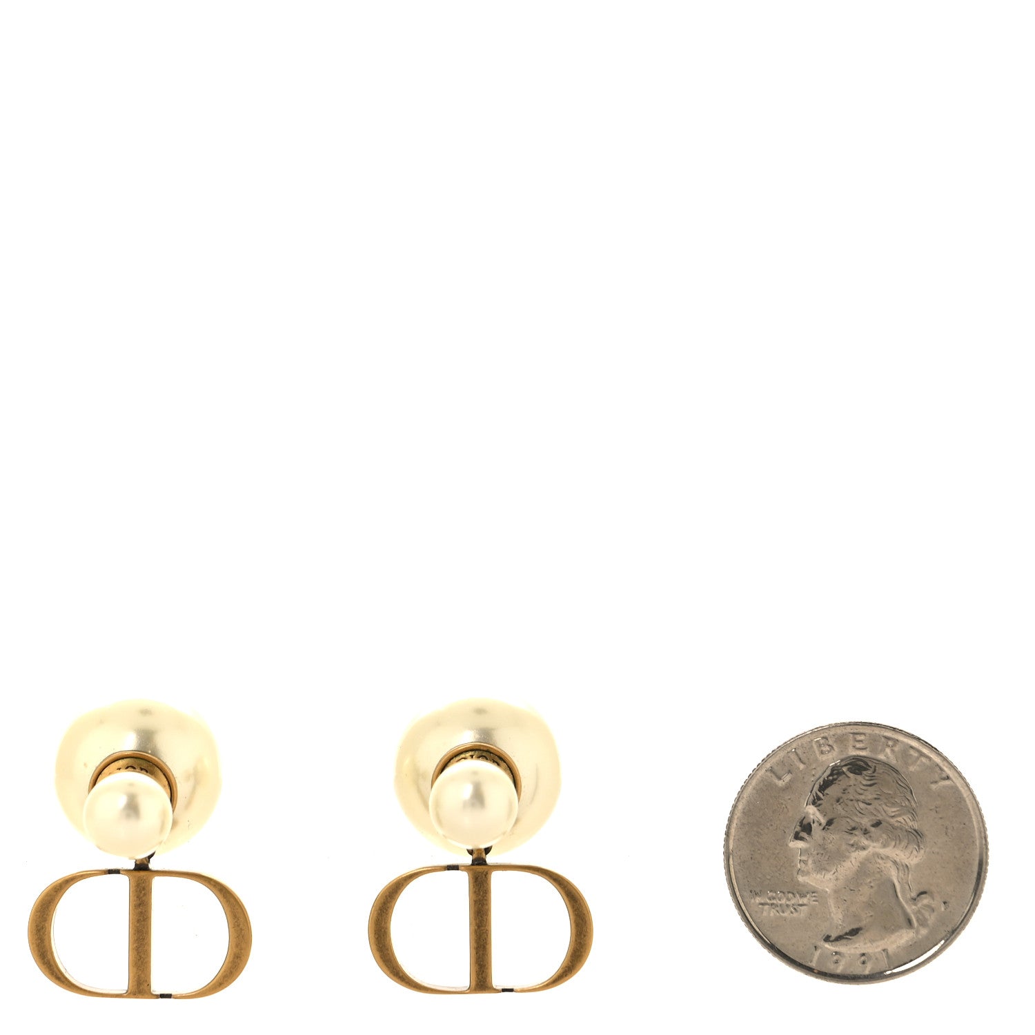 Christian Dior Pearl Mise En Dior CD Tribal Earrings 2 of 4