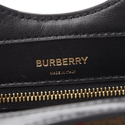 Burberry Calfskin Check Mini Pocket Bag Black 8 of 11