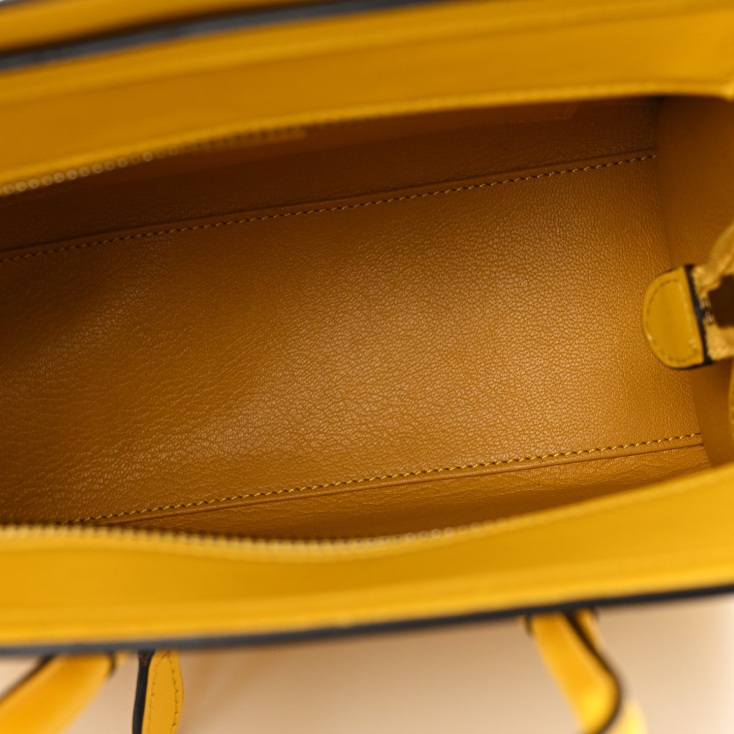 Smooth Calfskin Nano Luggage Yellow