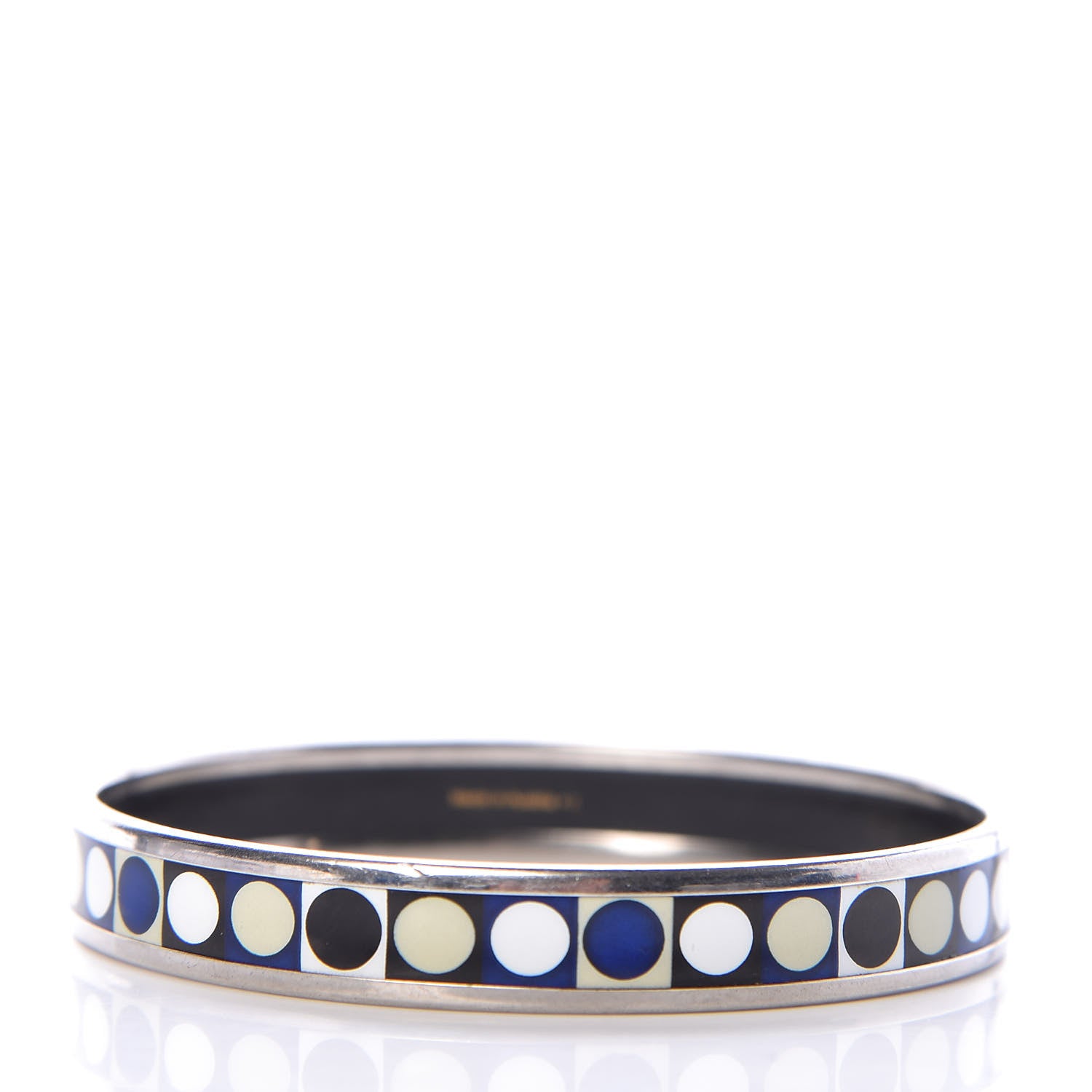 Hermes Enamel Printed Narrow Deco Dot Bracelet 70 3 of 5