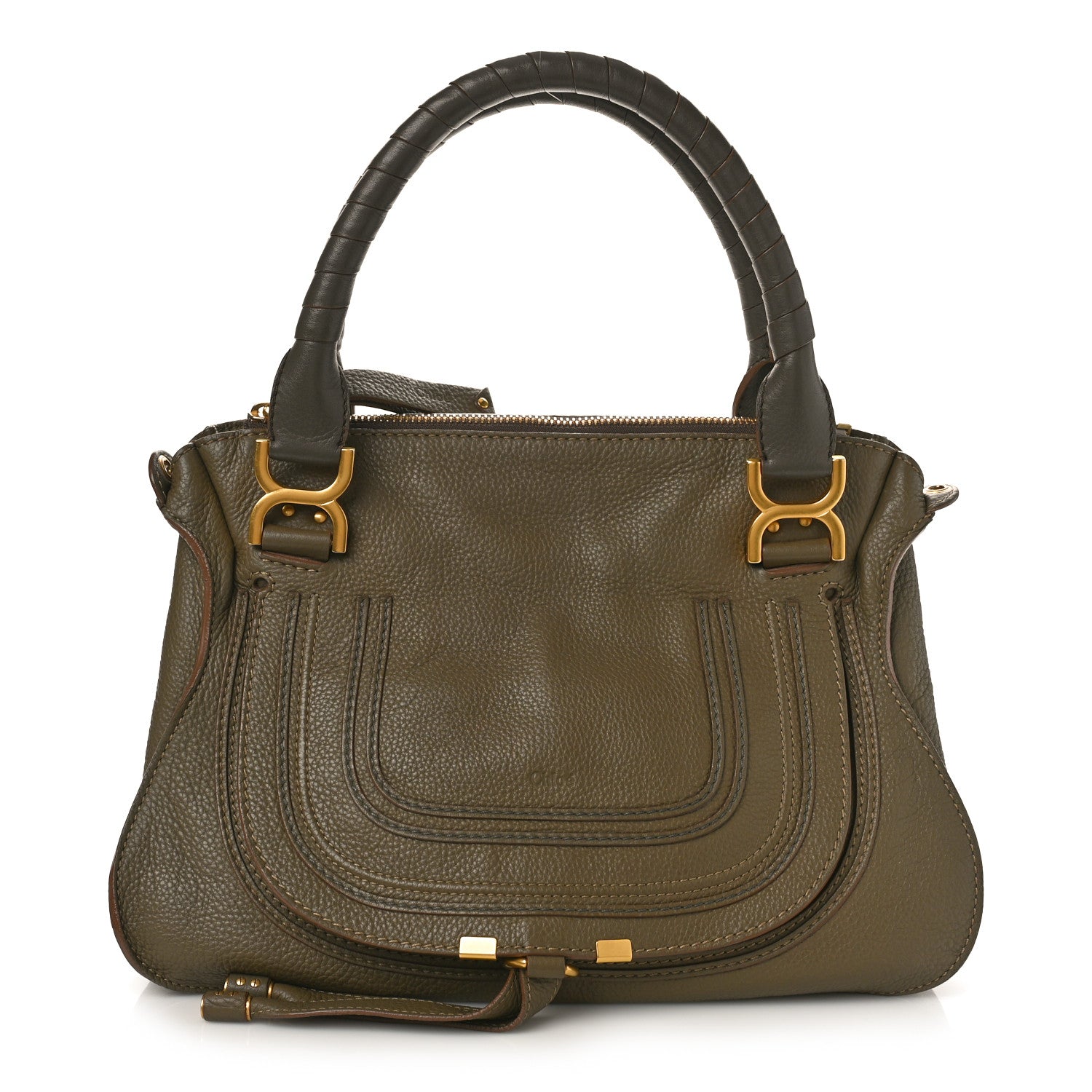 Chloe Calfskin Medium Marcie Satchel Baobab Green 1 of 10