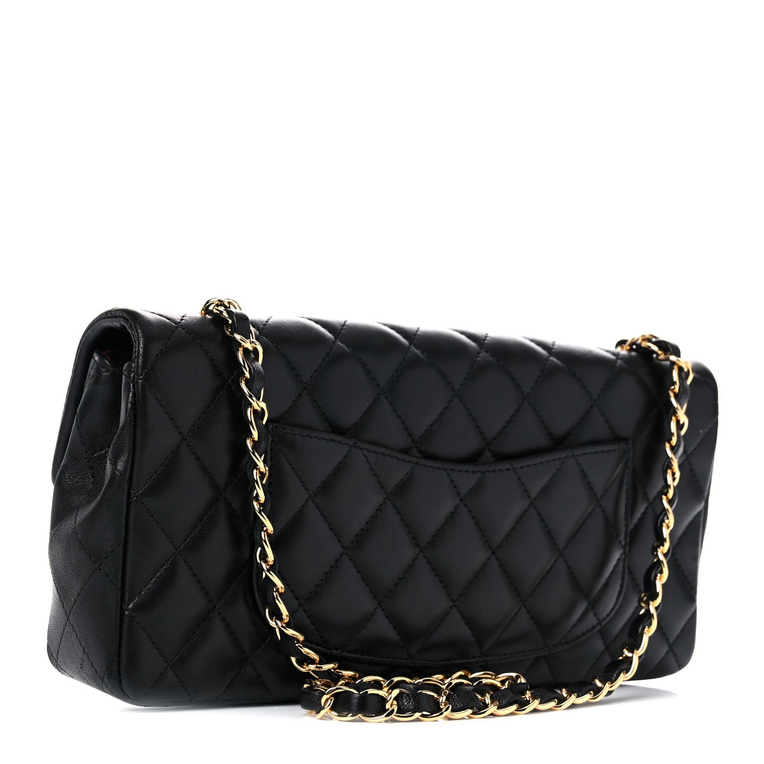 Chanel Lambskin Quilted East West Flap Black 3 of 14