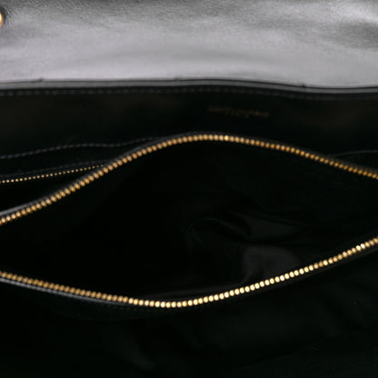 Saint Laurent Calfskin Y Quilted Monogram Large Loulou Chain Satchel Black 6 of 12