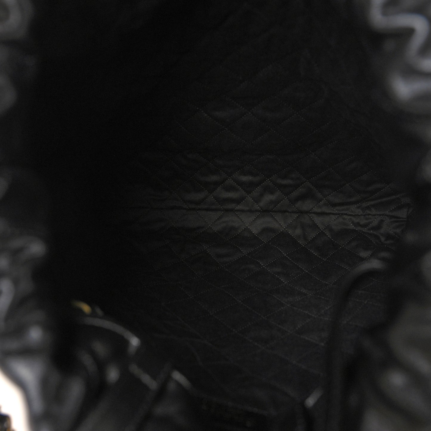 Shiny Calfskin Quilted Chanel 22 Backpack Black