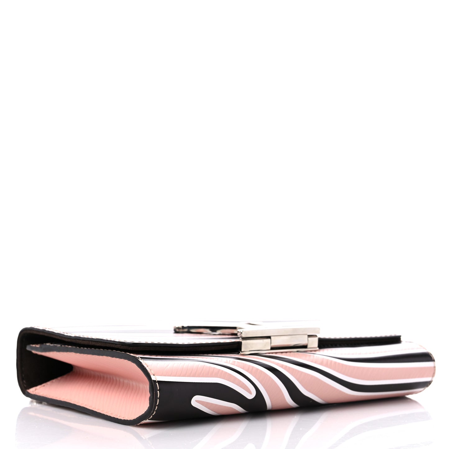 Calfskin Embossed Chain Louise MM Beige