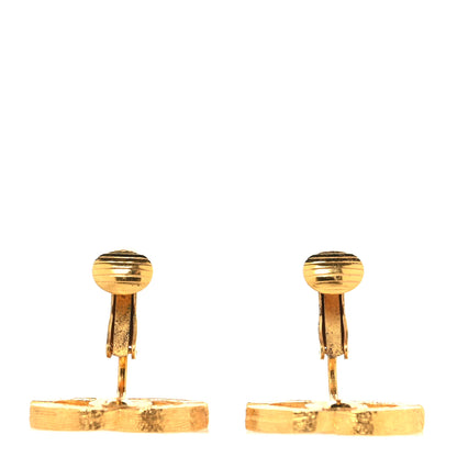 Chanel Crystal CC Clip on Earrings Gold 3 of 5