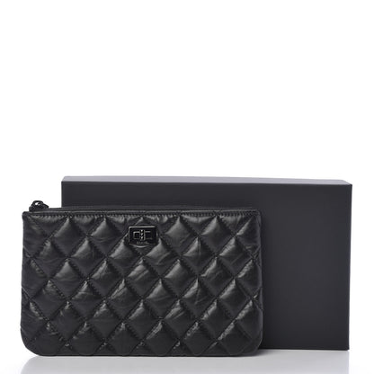 Chanel Aged Calfskin Quilted Medium Reissue Cosmetic Case So Black 8 of 8