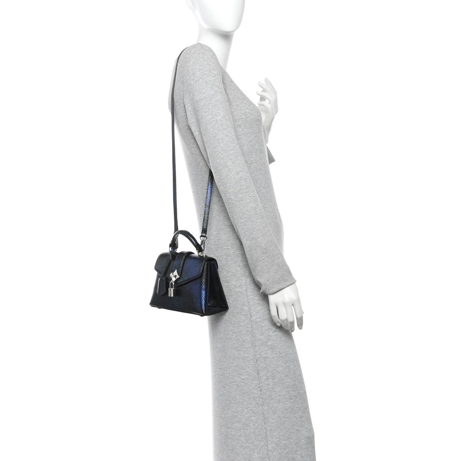 Louis Vuitton Iridescent Snakeskin Rose Des Vents Mini Blue 2 of 11