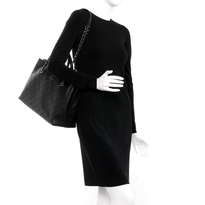 Chanel Grained Vegetal Calfskin Urban Shopping Tote Black 2 of 9