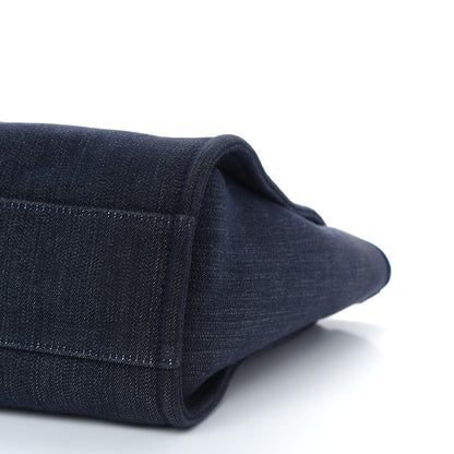 Chanel Denim Small Deauville Tote Dark Blue 9 of 9