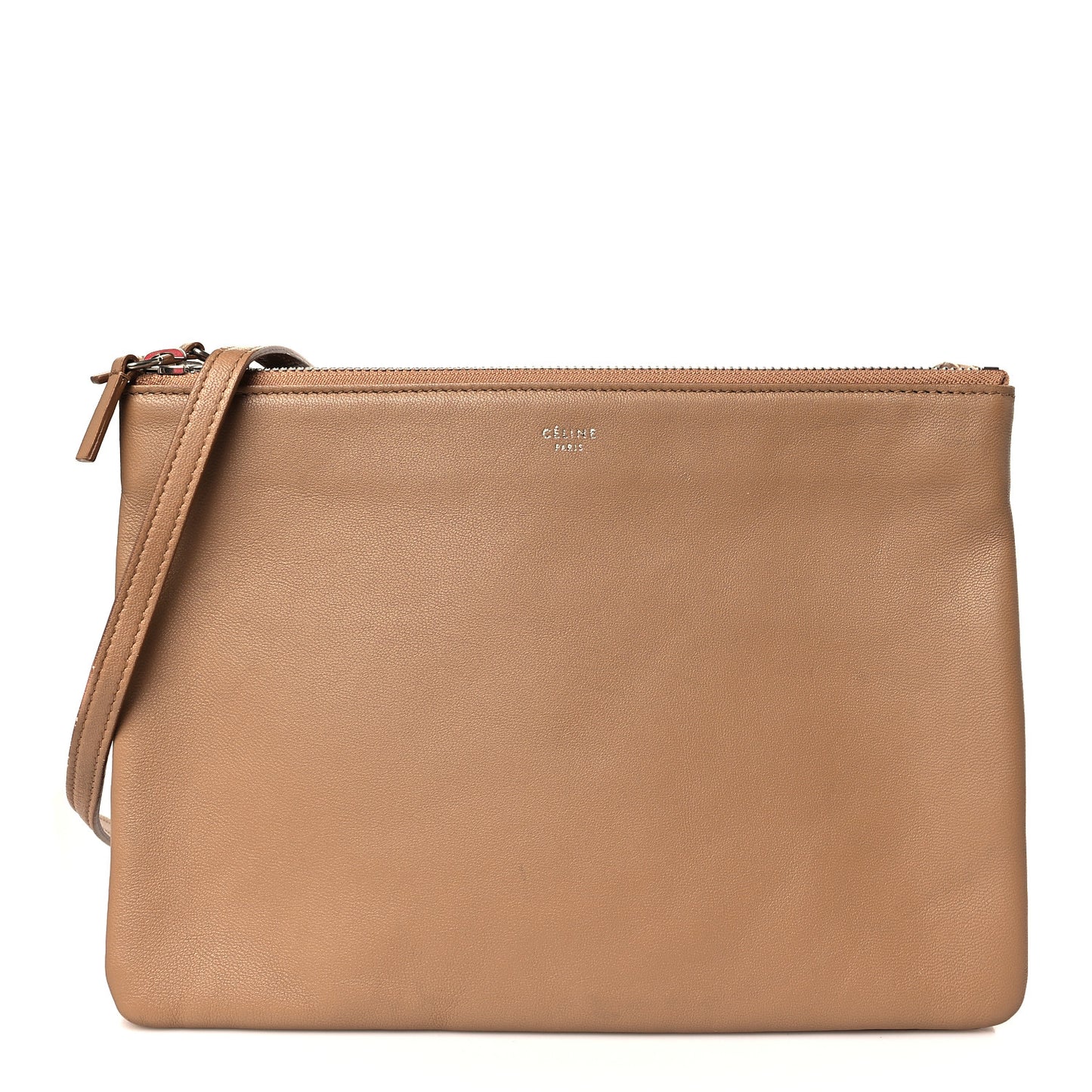 Lambskin Large Trio Crossbody Bag Taupe
