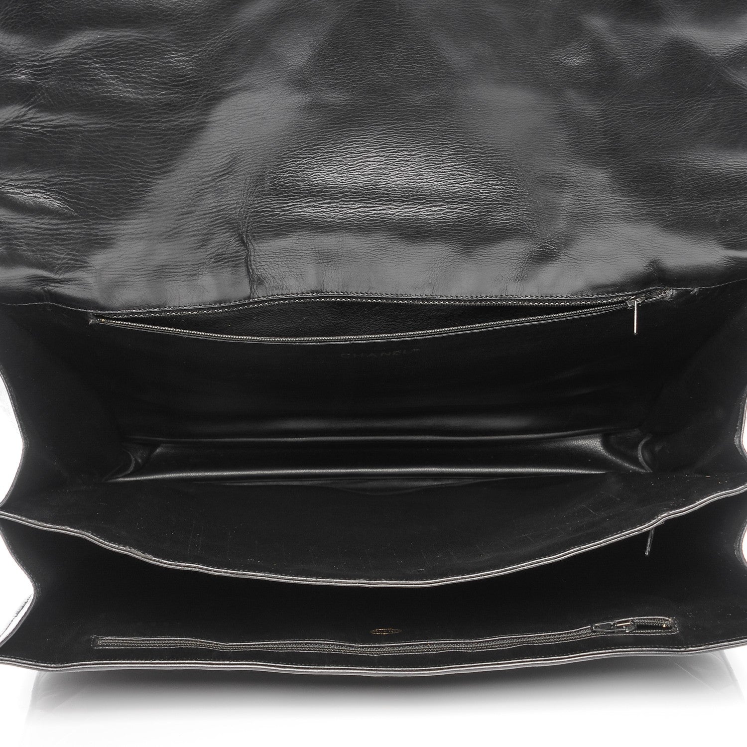 Chanel Lambskin Quilted Briefcase Laptop Bag Black 6 of 11