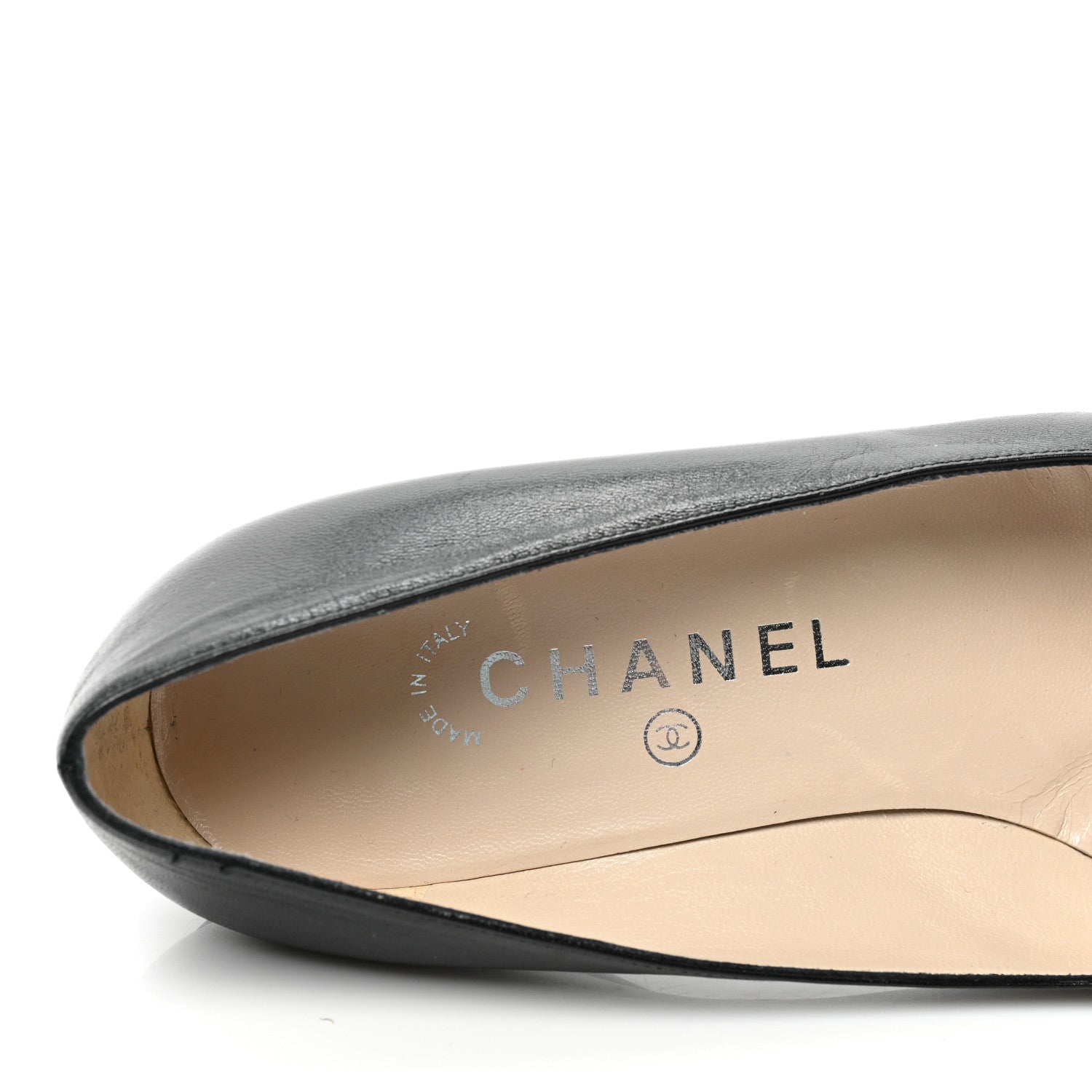 Chanel Lambskin Patent Pumps 38.5 Black 9 of 10