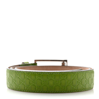 Gucci Microguccissima Calfskin Belt 90 36 Green 2 of 8