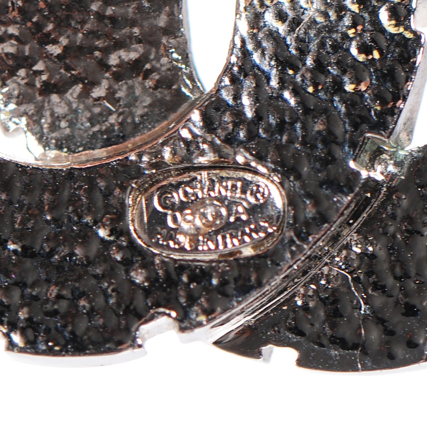 Baguette Crystal CC Necklace Silver