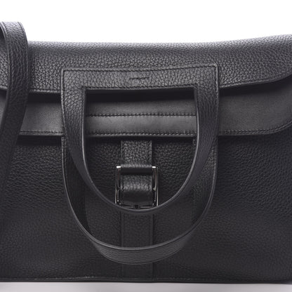 Hermes Taurillon Clemence Halzan 31 GM Black 11 of 11