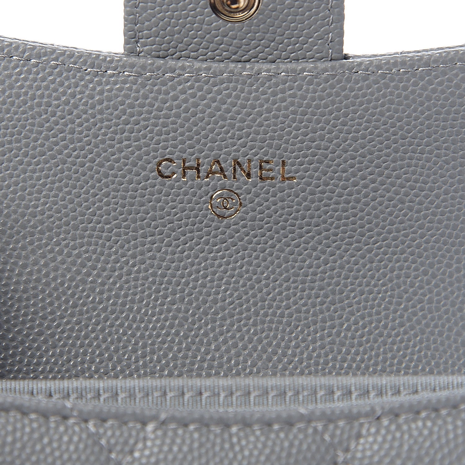Chanel Caviar Quilted Flap Card Holder Wallet Dark Grey 5 of 7