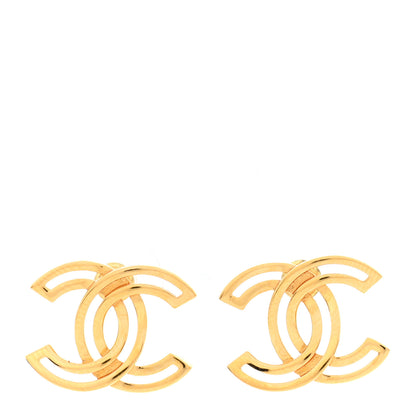 Chanel Metal Obazine CC Earrings Gold 1 of 5