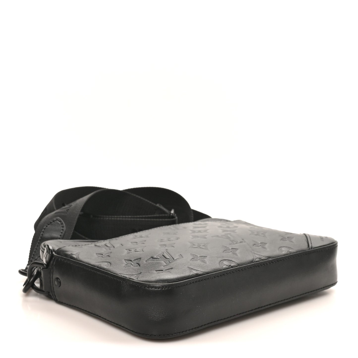 Calfskin Monogram Shadow Duo Messenger Black