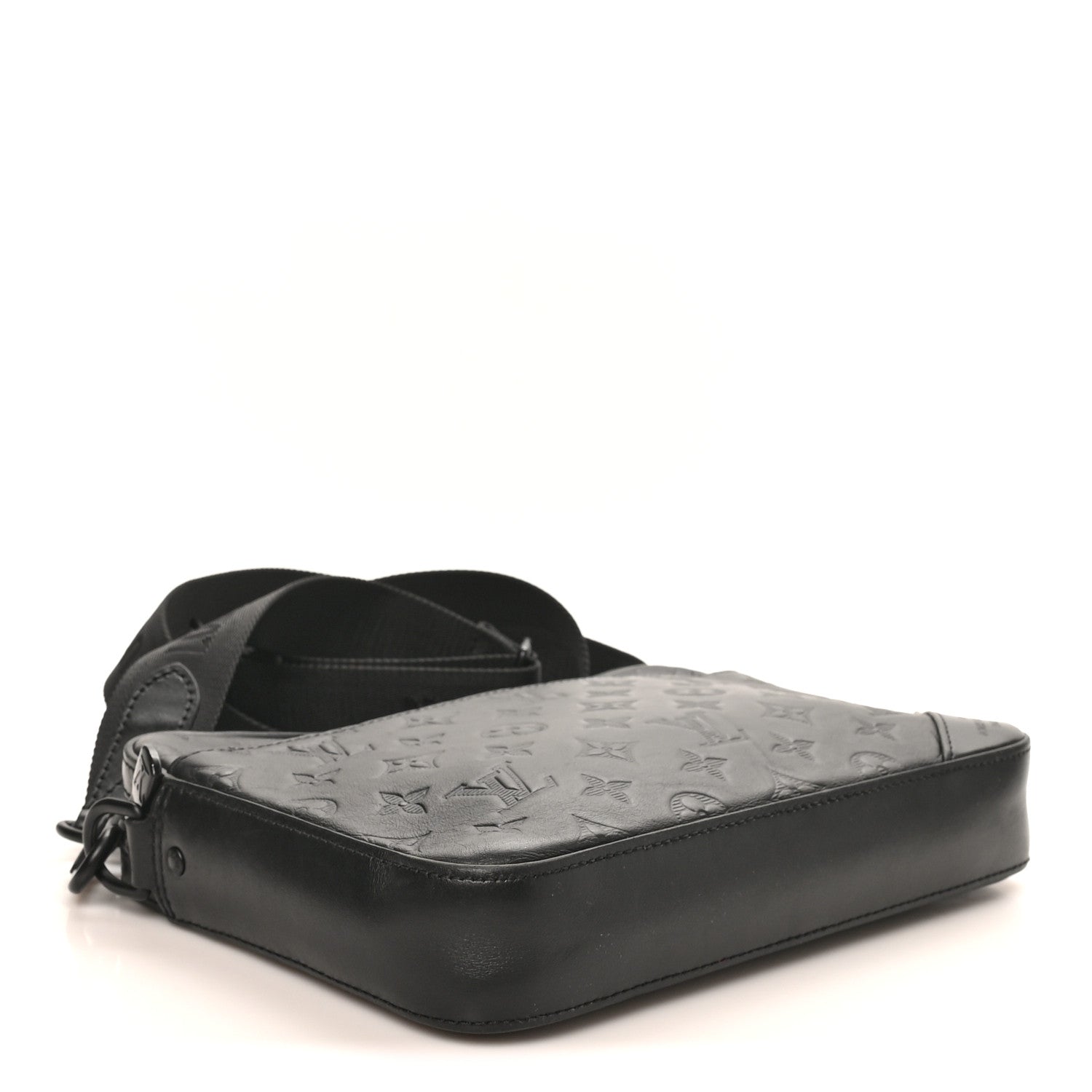Louis Vuitton Calfskin Monogram Shadow Duo Messenger Black 4 of 9