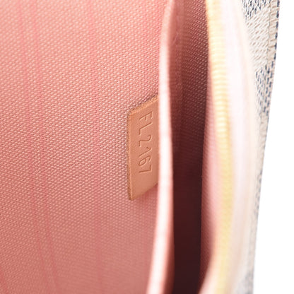 Louis Vuitton Damier Azur Neverfull MM GM Pochette Rose Ballerine 7 of 14