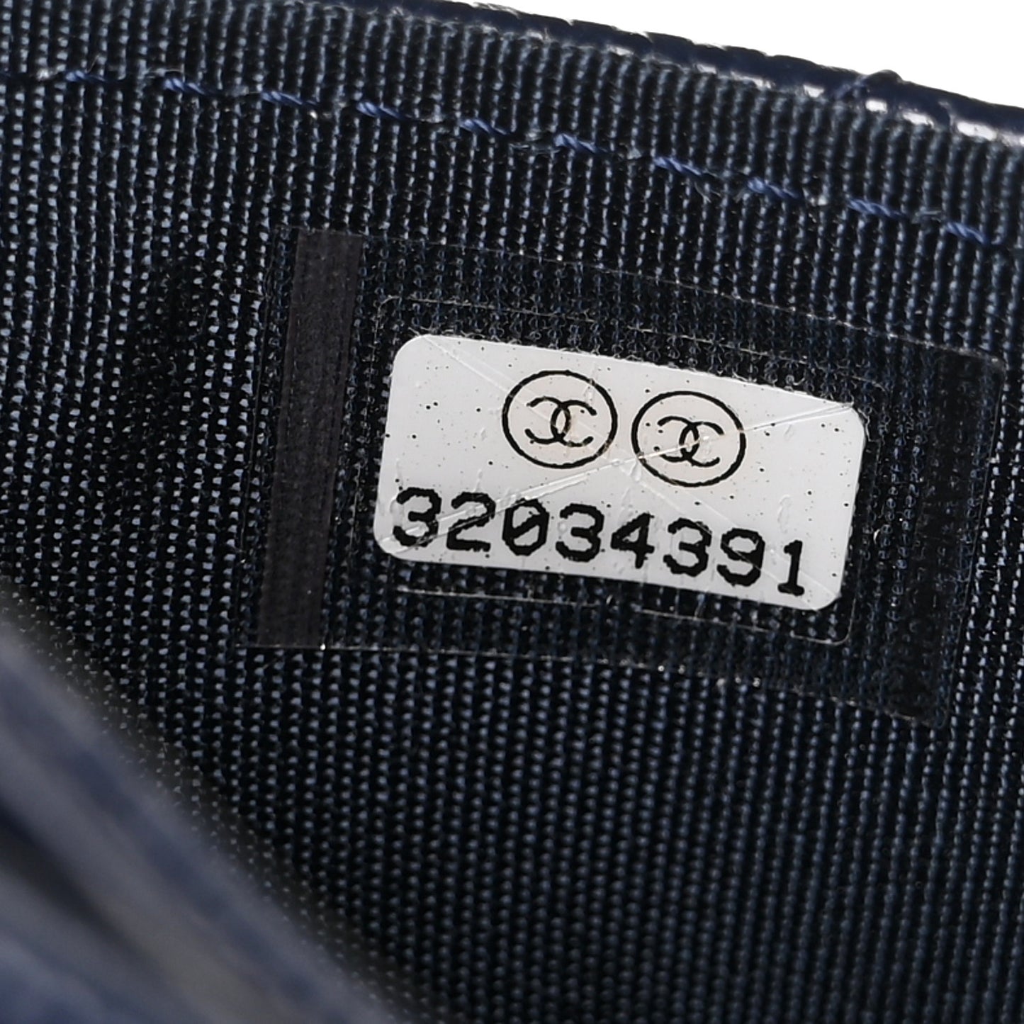 Caviar Quilted Crystal Card Holder Navy