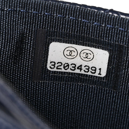 Chanel Caviar Quilted Crystal Card Holder Navy 8 of 11