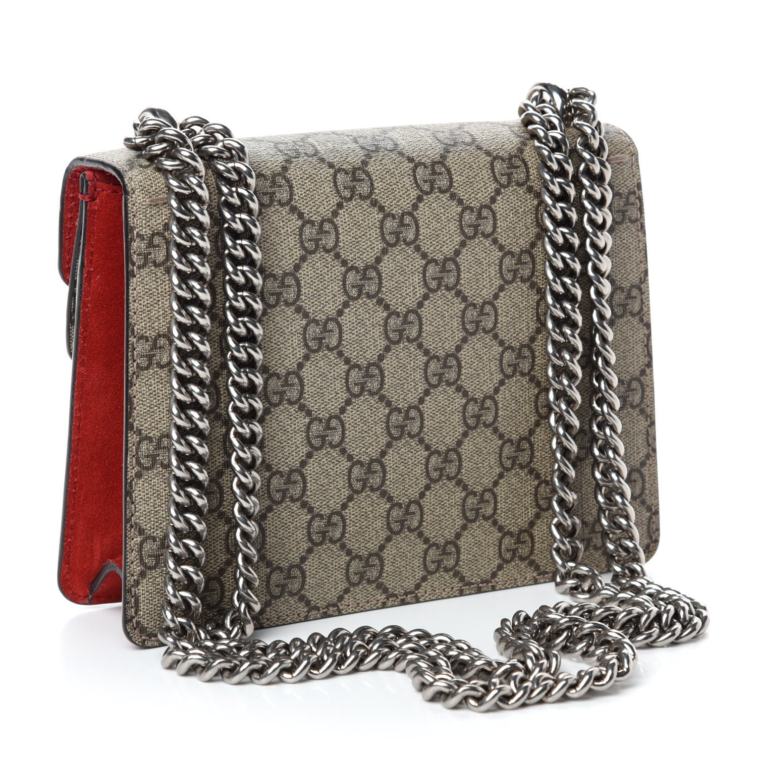 Gucci GG Supreme Monogram Mini Dionysus Shoulder Bag Hibiscus Red 4 of 11
