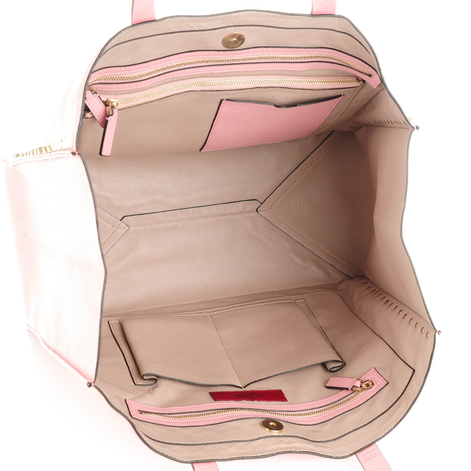 Valentino Garavani Nappa Medium Rockstud Soft Tote Pop Gardenia 5 of 9