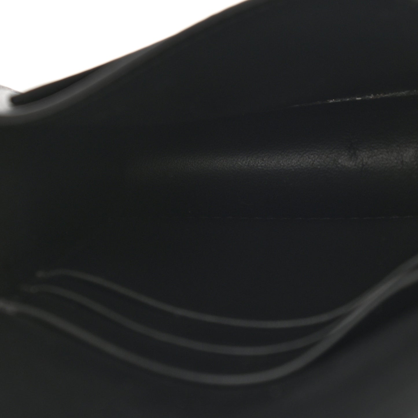 Smooth Calfskin Pocket Card Holder Liquorice Black